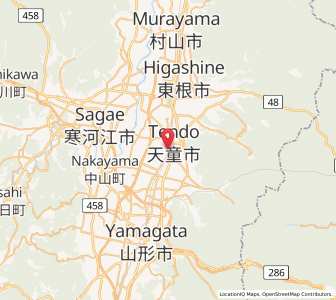 Map of Tendō, Yamagata