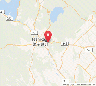 Map of Teshikaga, Hokkaido