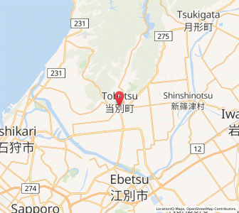 Map of Tōbetsu, Hokkaido