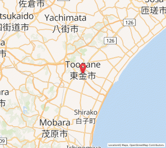 Map of Tōgane, Chiba