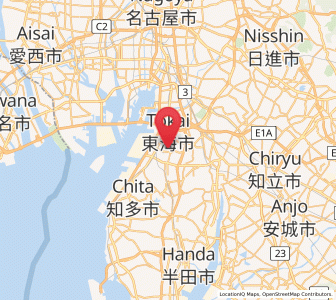 Map of Tōkai, Aichi