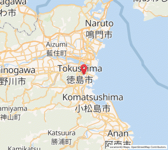 Map of Tokushima, Tokushima