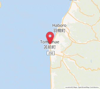 Map of Tomamae, Hokkaido
