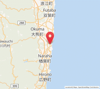 Map of Tomioka, Fukushima