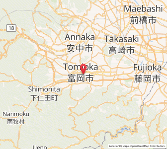 Map of Tomioka, Gunma