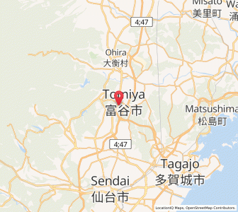 Map of Tomiya, Miyagi