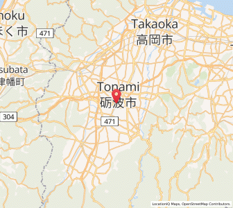Map of Tonami, Toyama