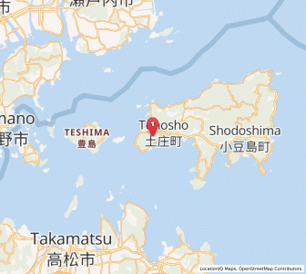 Map of Tonoshō, Kagawa