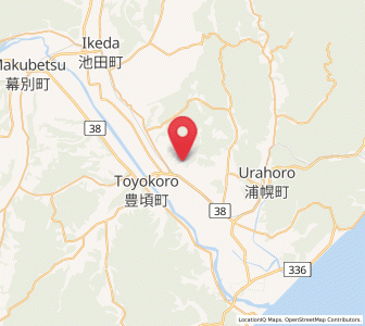 Map of Toyokoro, Hokkaido