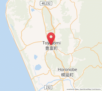 Map of Toyotomi, Hokkaido