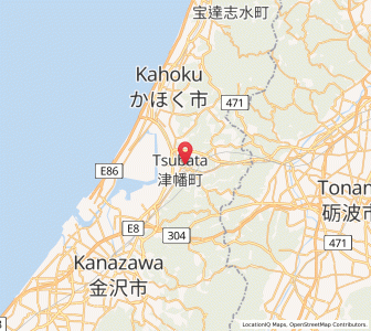 Map of Tsubata, Ishikawa