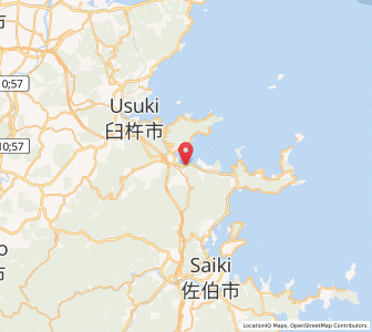 Map of Tsukumiura, Oita