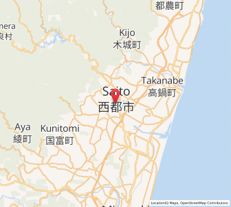 Map of Tsuma, Miyazaki