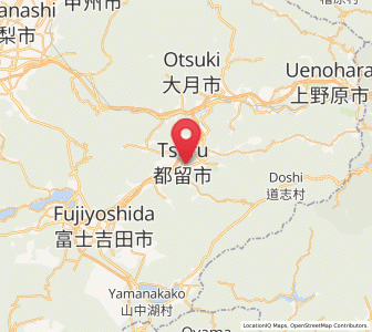 Map of Tsuru, Yamanashi