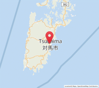 Map of Tsushima, Nagasaki