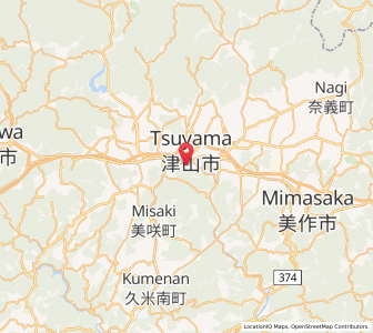 Map of Tsuyama, Okayama