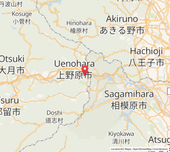 Map of Uenohara, Yamanashi