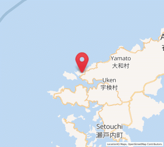 Map of Uken, Kagoshima