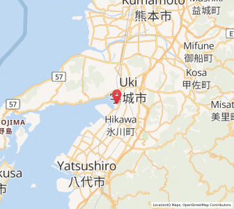 Map of Uki, Kumamoto