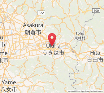 Map of Ukiha, Fukuoka