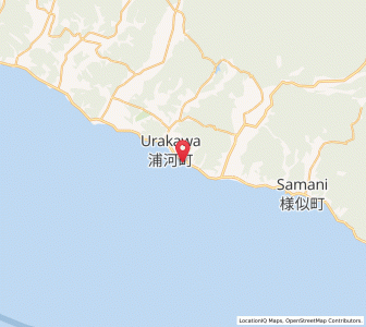 Map of Urakawa, Hokkaido