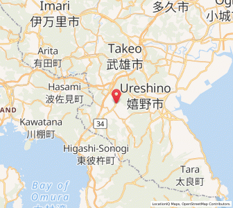 Map of Ureshinomachi-shimojuku, Saga