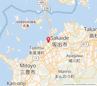 Map of Utazu, Kagawa