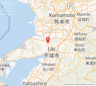 Map of Uto, Kumamoto