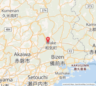 Map of Wake, Okayama