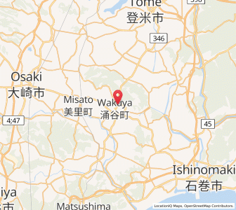 Map of Wakuya, Miyagi