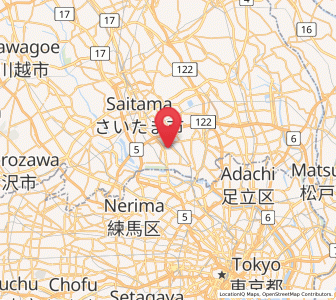 Map of Warabi, Saitama