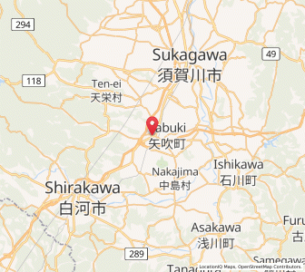Map of Yabuki, Fukushima