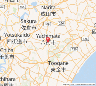 Map of Yachimata, Chiba