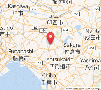 Map of Yachiyo, Chiba