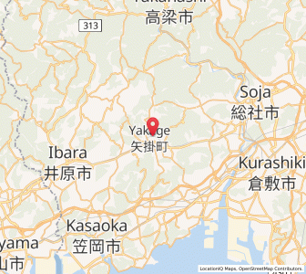 Map of Yakage, Okayama