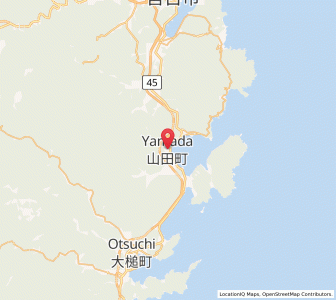 Map of Yamada, Iwate