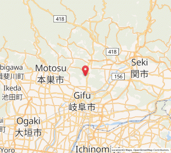 Map of Yamagata, Gifu