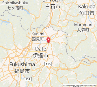 Map of Yanagawamachi-saiwaichō, Fukushima