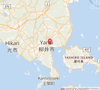 Map of Yanai, Yamaguchi