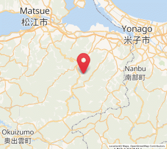 Map of Yasugi, Shimane
