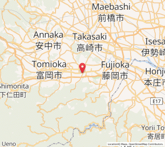 Map of Yoshii, Gunma