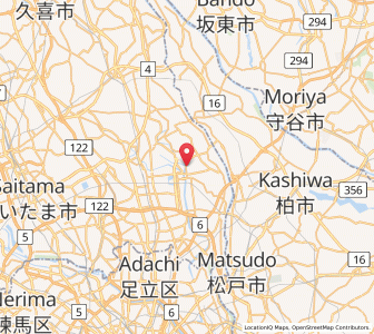 Map of Yoshikawa, Saitama