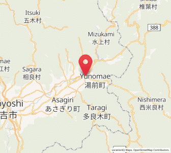 Map of Yunomae, Kumamoto