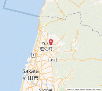 Map of Yuza, Yamagata