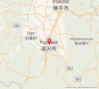 Map of Yuzawa, Akita