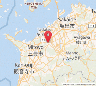 Map of Zentsujichó, Kagawa