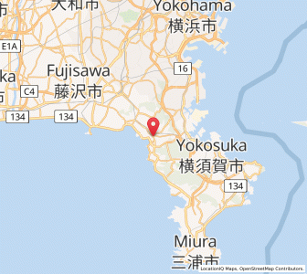 Map of Zushi, Kanagawa