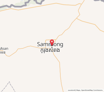 Map of Samraong, Ŏtâr Méanchey