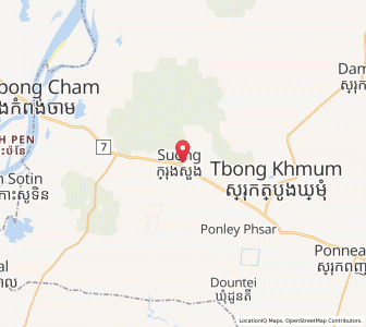 Map of Suong, Tboung Khmum