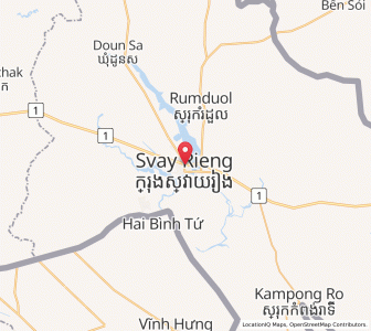 Map of Svay Rieng